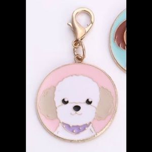 Clip on Bichon / Poodle dog charm